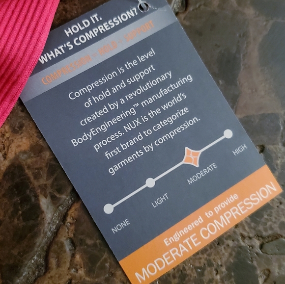 NUX hot pink moderate compression leggings S & M NWT - Picture 5 of 6